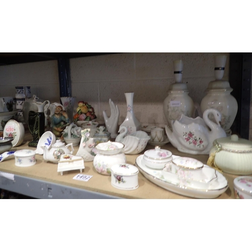 1492 - Large quantity of decorative ceramics including Beswick. Not available for in-house P&P