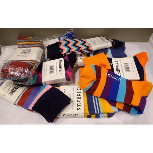 1516 - Ten pairs of New Oddballs socks.  
P&P Group 1 (£14+VAT for the first lot and £1+VAT for subsequent ... 