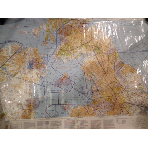 1537 - Large aeronautical chart of Northern England and Northern Ireland. P&P Group 2 (£18+VAT for the firs... 