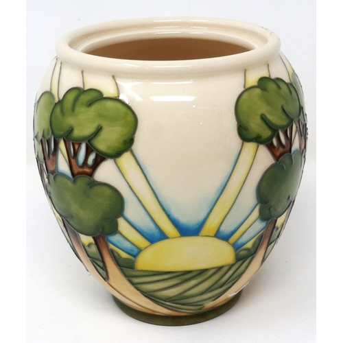 163 - Moorcroft trial vase, seconds quality, H: 13 cm, no cracks or chips. P&P Group 1 (£14+VAT for the fi... 