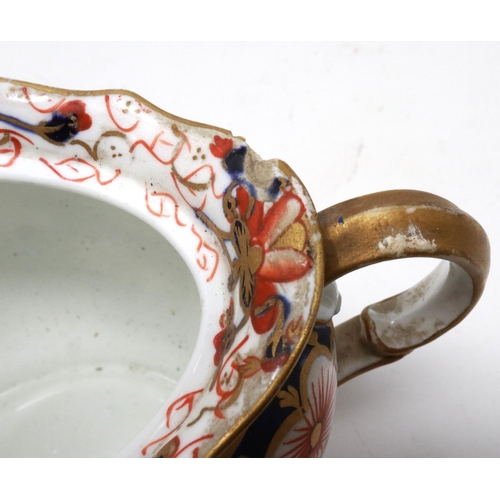 164 - Royal Crown Derby twin handled covered pot, H: 13 cm, with damages. P&P Group 1 (£14+VAT for the fir... 