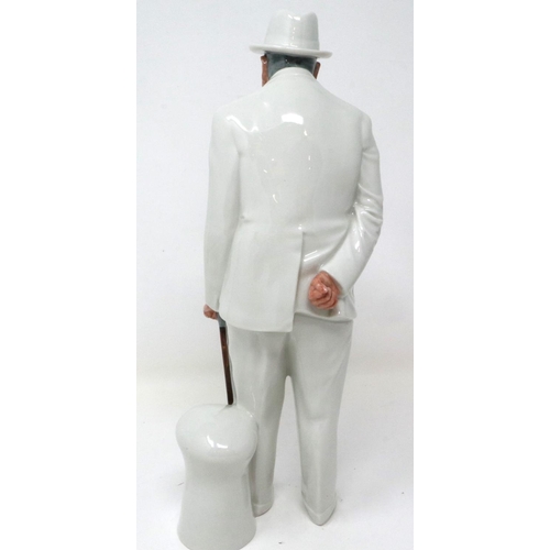 175 - Royal Doulton Sir Winston Churchill figurine, HN 3057, H: 27 cm, small mark to one arm otherwise goo... 