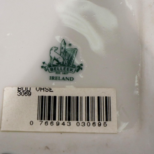 177 - Thirteen pieces of mixed Belleek, largest H: 33 cm, some with damages. P&P Group 3 (£25+VAT for the ... 