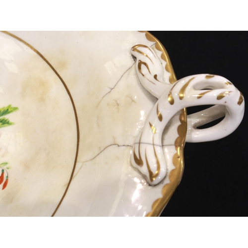 184 - A 19th century dinner service of sixteen pieces, painted and gilt, some with damages. P&P Group 3 (£... 