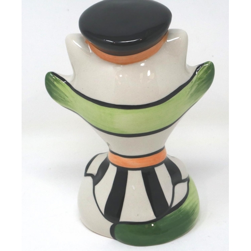 202 - Lorna Bailey milkman cat, H: 15 cm, no cracks or chips. P&P Group 1 (£14+VAT for the first lot and £... 