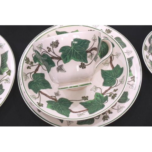 225 - Wedgwood of Etruria dinner service of fifty four pieces, in the Napoleon Ivy pattern, no cracks or c... 