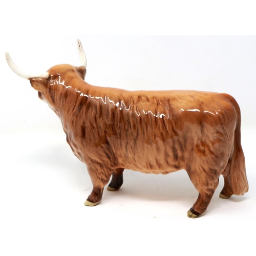 245 - Beswick Highland cow, H: 14 cm, no cracks or chips. P&P Group 1 (£14+VAT for the first lot and £1+VA... 