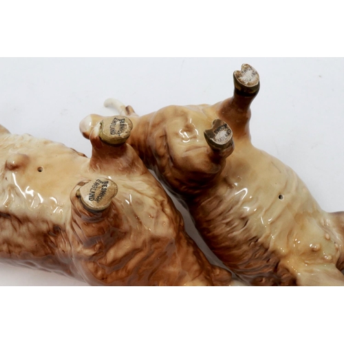 252 - Beswick Highland bull, cow and calf, largest H: 14 cm, one horn restored (3). P&P Group 2 (£18+VAT f... 