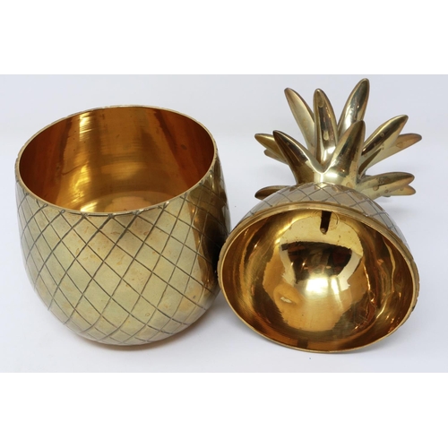 317 - Mid 20th century brass ice bucket in the form of a pineapple, H: 24 cm. P&P Group 2 (£18+VAT for the... 