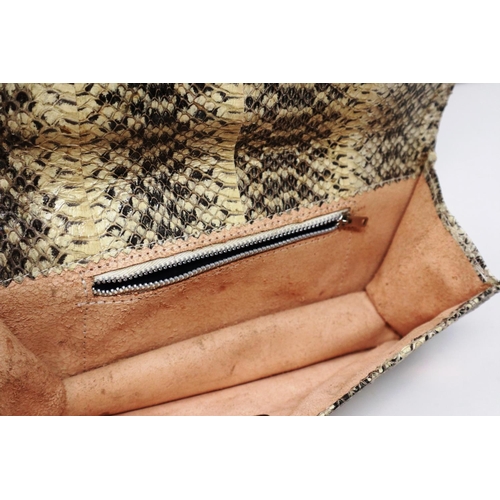 331 - Two snakeskin ladies handbags, largest 25 x 15 cm. P&P Group 1 (£14+VAT for the first lot and £1+VAT... 