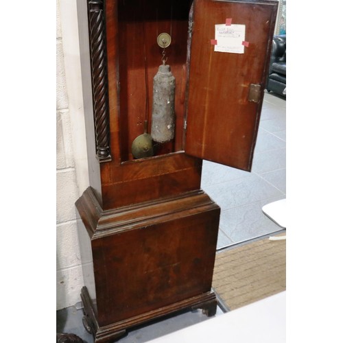 338 - Early 19th century Castle Cary longcase clock, signed Duval, with two subsidiary dials and hourly ch... 