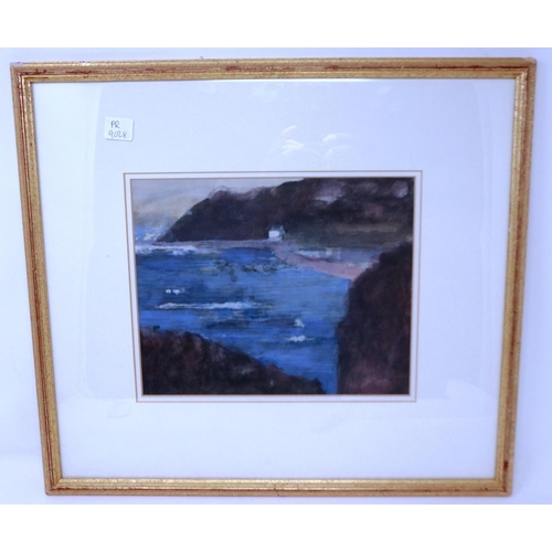 354 - Patricia Aithie (B. 1957): watercolour on paper, Rhossili Bay, 25 x 20 cm. Not available for in-hous... 