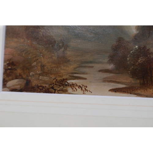 355 - A 19th century watercolour, Dove Dale, with dedication dated 1850 from previous framing, 12 x 9 cm. ... 