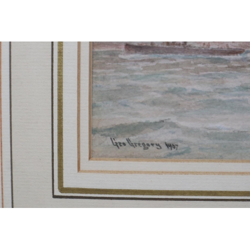 359 - George Gregory (1849-1938): watercolour, Portsmouth Harbour Entrance - 1907, 35 x 20 cm. Not availab... 