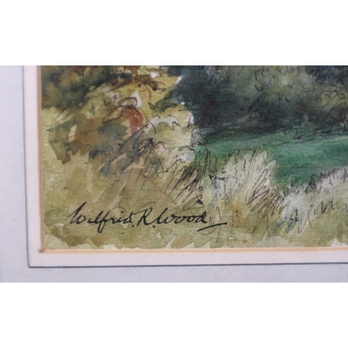 372 - Wilfrid R Wood (1888-1976): watercolour, Near Snape, label verso for the artists Memorial Exhibition... 