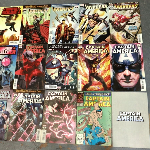 398 - Seventeen Marvel Captain America comic books. P&P Group 1 (£14+VAT for the first lot and £1+VAT for ... 