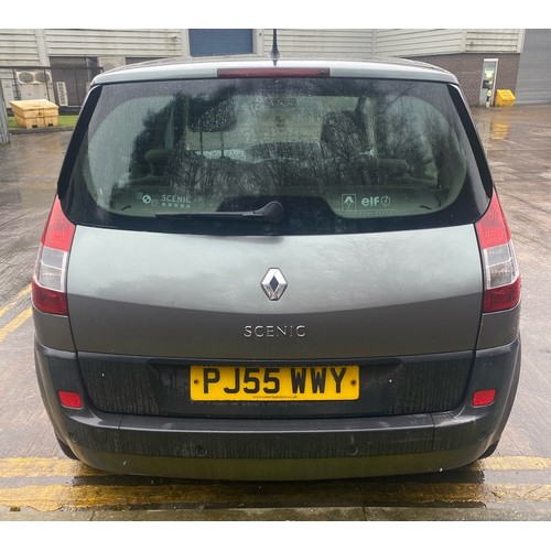 1C - Renault Scenic Expression VVT, Grey, Reg PJ55 WWY, Miles 83,162, MOT expires 20/09/2023, 1.6 litre p... 