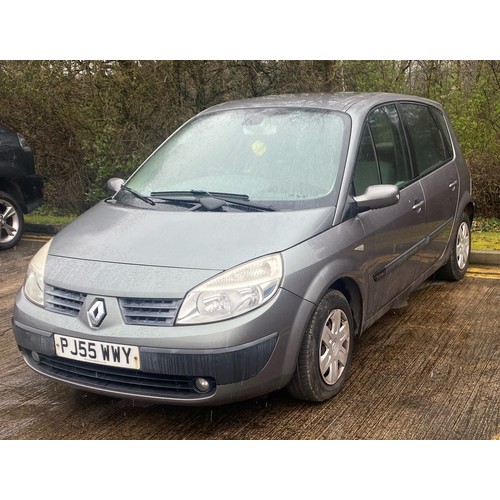 1C - Renault Scenic Expression VVT, Grey, Reg PJ55 WWY, Miles 83,162, MOT expires 20/09/2023, 1.6 litre p... 