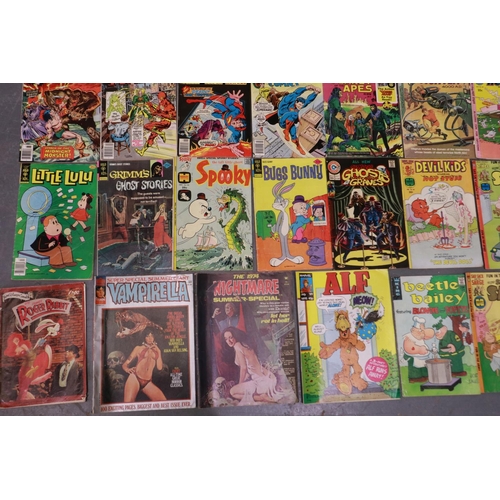 414 - Comics: mixed vintage titles including Flash, Sad Sack, Ghost Manor and others, mixed publishers (35... 