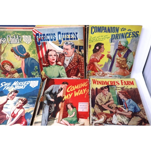 417 - Womans World Library books, 49 volumes between volumes 67-704 (circa 1950-1960s), with further volum... 