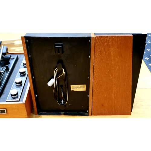 451 - Deccasound 403 record player with 4 speed BSR deck and speakers, working at lotting. Not available f... 