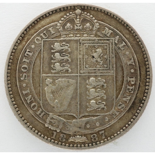 2002 - 1887 silver shilling of Queen Victoria. P&P Group 0 (£5+VAT for the first lot and £1+VAT for subsequ... 