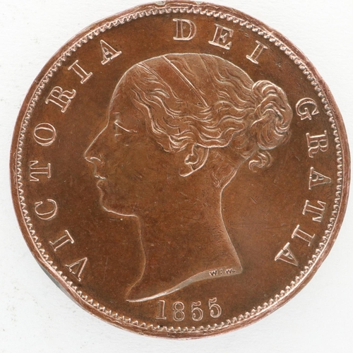 2020 - 1855 copper halfpenny of Queen Victoria. P&P Group 0 (£5+VAT for the first lot and £1+VAT for subseq... 