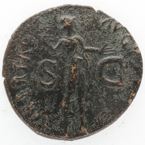 2021 - Roman Bronze AE2, Tiberius Claudius with Libertas in nEF condition. P&P Group 0 (£5+VAT for the firs... 