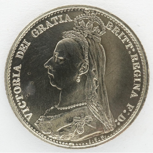 2023 - 1887 silver sixpence of Queen Victoria, grade EF. P&P Group 0 (£5+VAT for the first lot and £1+VAT f... 