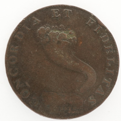 2031 - 1796 Inverness halfpenny token. P&P Group 0 (£5+VAT for the first lot and £1+VAT for subsequent lots... 