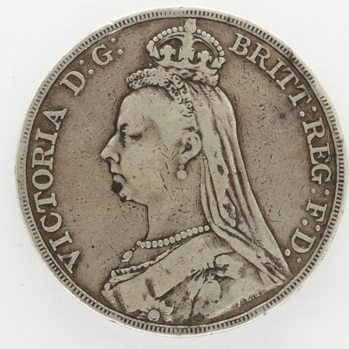 2040 - 1889 silver crown of Queen Victoria. P&P Group 0 (£5+VAT for the first lot and £1+VAT for subsequent... 