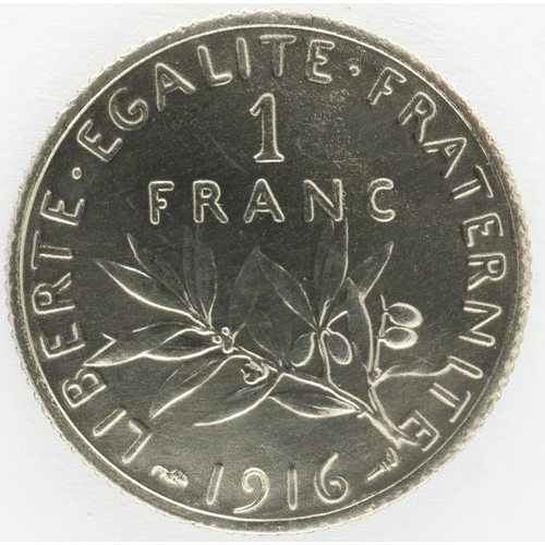 2066 - 1916 silver French Franc, Liberty verso. P&P Group 0 (£5+VAT for the first lot and £1+VAT for subseq... 