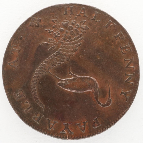 2067 - 1792 Birmingham Mining and Copper Company halfpenny token, in near mint state. P&P Group 0 (£5+VAT f... 