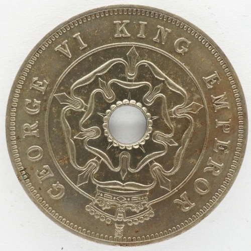 2074 - 1937 Southern Rhodesia holed penny of George VI. P&P Group 0 (£5+VAT for the first lot and £1+VAT fo... 