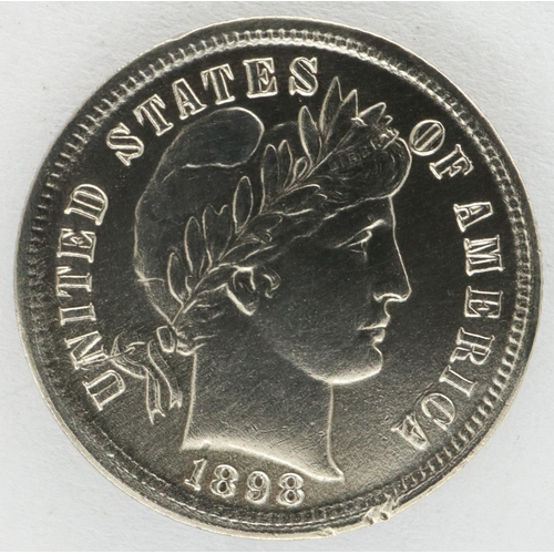 2078 - 1898 USA silver dime, high grade specimen. P&P Group 0 (£5+VAT for the first lot and £1+VAT for subs... 