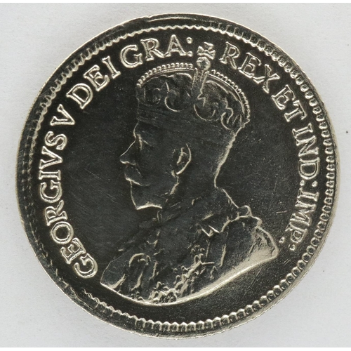 2107 - 1919 silver Canadian Colonial five Cents. P&P Group 0 (£5+VAT for the first lot and £1+VAT for subse... 