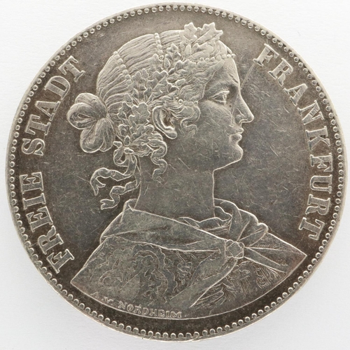 2108 - 1860 Frankfurt silver Thaler in high grade. P&P Group 0 (£5+VAT for the first lot and £1+VAT for sub... 