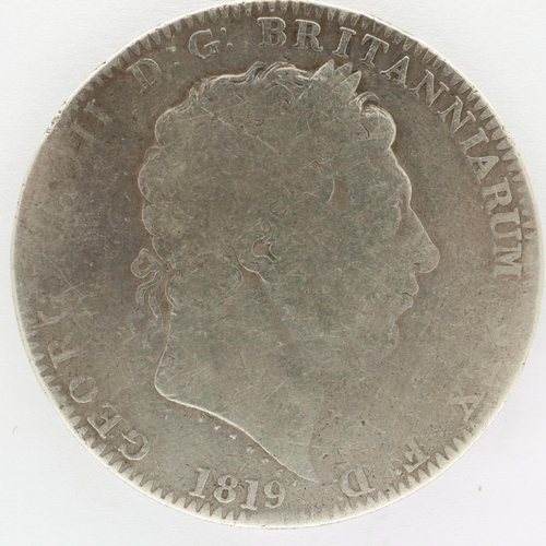 2115 - 1819 silver crown of George III. P&P Group 0 (£5+VAT for the first lot and £1+VAT for subsequent lot... 