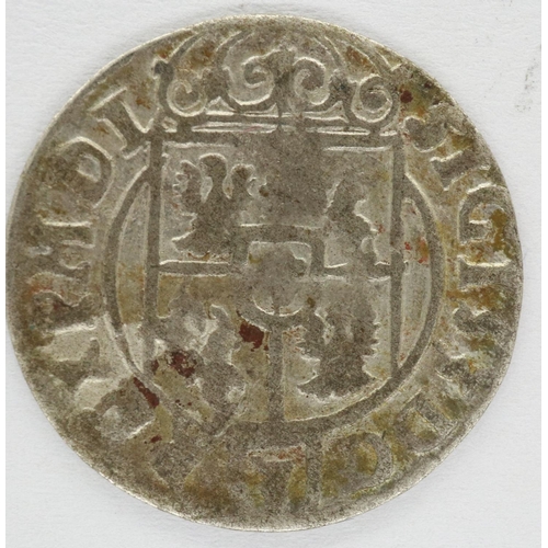 2116 - Silver hammered Polish Grolsh. P&P Group 0 (£5+VAT for the first lot and £1+VAT for subsequent lots)