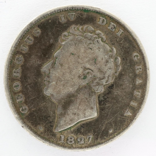 2124 - 1827 silver shilling of King George IV. P&P Group 0 (£5+VAT for the first lot and £1+VAT for subsequ... 