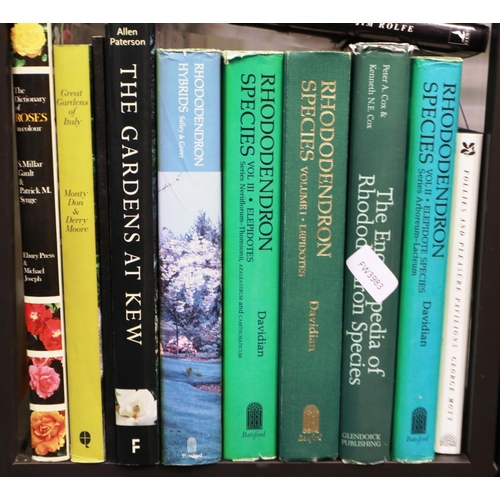 1460 - Shelf of gardening related books including Rhododendrons. Not available for in-house P&P