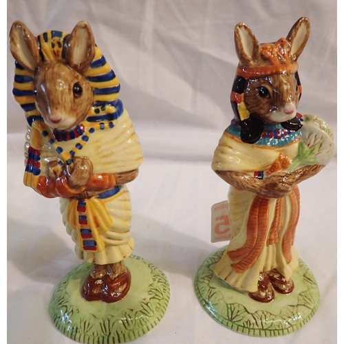 1235 - Tutankhamun and Ankhesenamun Bunnykins figurines, no damages. P&P Group 2 (£18+VAT for the first lot... 