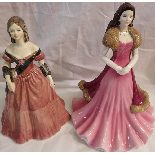 1236 - Two Coalport figurines, largest H: 21 cm. P&P Group 3 (£25+VAT for the first lot and £5+VAT for subs... 