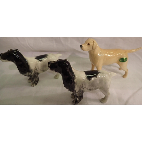 1245 - Three Beswick dogs, largest H: 80 mm, no cracks or chips. P&P Group 2 (£18+VAT for the first lot and... 