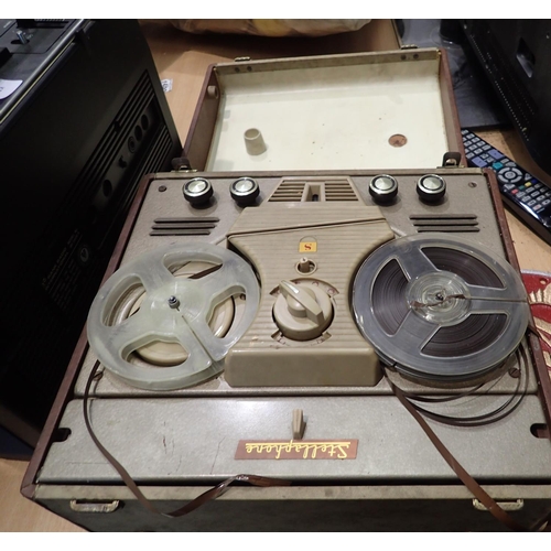 1479 - Stellaphone reel to reel suitcase tape recorder. Not available for in-house P&P