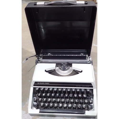 1491 - Portable Silver Reed typewriter. Not available for in-house P&P