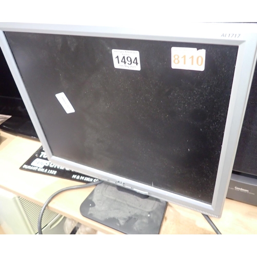 1494 - Acer LCD monitor, model AL1717. Not available for in-house P&P