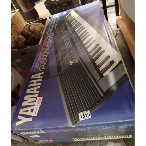 1510 - Boxed Yamaha Portatone PSR-38 electronic keyboard. Not available for in-house P&P