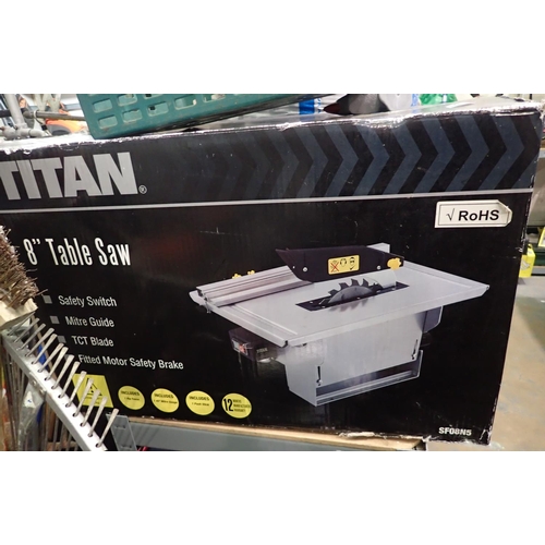 1947 - New boxed Titan 8 inch table saw. Not available for in-house P&P