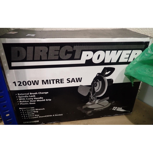 1966 - Direct Power 1200w mitre saw, new and boxed. Not available for in-house P&P